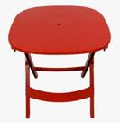 Mesa Dobrável De Plástico Resistente Vermelha Mesa Dobrável De Plástico Resistente Vermelha
