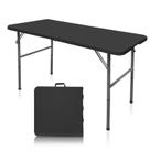 Mesa dobrável Gocamptoo de 4 pés para interior e exterior com alça preta