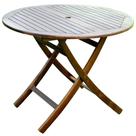 Mesa dobrável International Caravan 38cm de madeira de acácia redonda Mesa dobrável International Caravan 38cm de madeira de acácia redonda