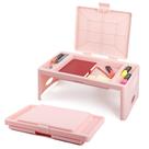 Mesa dobrável Loddie Doddie Blush com bolso de armazenamento