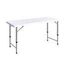 Mesa Dobrável M120, PVC Cor Branca - Versatilidade e Resistência