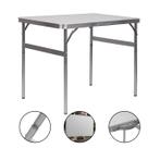 Mesa Dobrável Maleta 90x60 Portátil Alumínio Camping Jardim Praia Área Externa Interna Pesca Vira