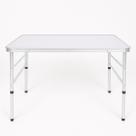 Mesa Dobrável Maleta 90x60cm Branca com Altura Regulável para Camping e Eventos