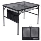 Mesa dobrável para churrasco JOUYEK Portable Camping 90x60cm preta