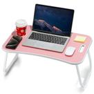 Mesa dobrável para laptop ZEAPTAC com porta-copos e slot para tablet