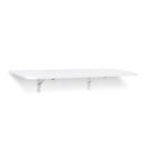 Mesa Dobrável Premium (Selo FSC) 80 X 41 cm Branca com Cantos Arredondados e Kit para Fixação