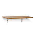 Mesa Dobrável Premium (Selo FSC) 80 X 41 cm Castanho com Cantos Arredondados e Kit para Fixação