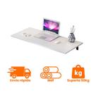 Mesa Dobravel Retratil de Parede Borda Redonda 90cm Suspensa para cozinha pequena
