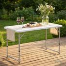 Mesa Dobrável Vira Maleta Camping 122x60cm Aço Até 4 Pessoas Alira Home