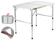 Mesa Dobrável Vira Maleta Camping Praia 90x60cm Cor Branco The Black Tools Mesa Dobrável Vira Maleta Camping Praia 90x60cm Cor Branco The Black Tools