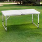 Mesa Dobrável Vira Maleta em Alumínio com Tampo MDF 120x60cm Alira Home