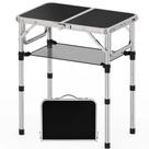 Mesa dobrável YihuiKo 61 x 41 cm, altura ajustável, portátil
