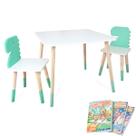 Mesa e 2 Cadeiras Infantil Dinossauro Kit Livro Educativo