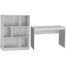 Mesa e Estante Para Escritorio Gamer B28 Branco NOVAM