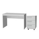 Mesa e Gaveteiro 3 Gavetas Para Escritorio Gamer B29 Branco NOVAM Mesa e Gaveteiro 3 Gavetas Para Escritorio Gamer B29 Branco NOVAM