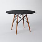 Mesa Eames Eiffel Redonda de Jantar 110cm Preta - Up Home Mesa Eames Eiffel Redonda de Jantar 110cm Preta - Up Home