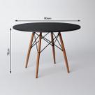 Mesa Eiffel Preta 90cm Madeira Ideal para Cozinha, Sala de Jantar ou Escritório Mesa Eiffel Preta 90cm Madeira Ideal para Cozinha, Sala de Jantar ou Escritório