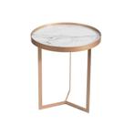 Mesa Elo Argola 60 cm Tampo de Vidro Nature Portal Decor