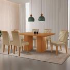 Mesa Eloise 180cm Mdf Laminado 6 Cadeiras Mels=issa Turim 07/naturale Laminado
