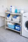 Mesa em aço Galvanizado 90x30x85 com 3 prateleiras regulável desmontável Multiuso Linha pesada