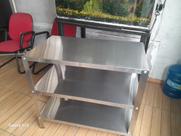 Mesa em aço inox Organizadora para vários ambientes 90x50x81 Mesa em aço inox Organizadora para vários ambientes 90x50x81