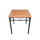 Mesa em Ferro e Madeira rustica 70 x 70 Sudeste Rústico Mesa em Ferro e Madeira rustica 70 x 70 Sudeste Rústico