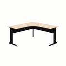 Mesa em L Angular 160 cm Escritório New City Pé Metal Calvi com Preto Web Office