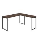 Mesa Em L Dynamica Diretor 150x140x75cm Nogal - Nogal - Mesa Em L Dynamica Diretor 150x140x75cm Nogal - Nogal -