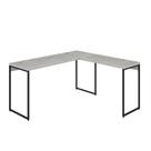 Mesa Em L Dynamica Diretor 150x140x75cm Snow Estrutura preta Mesa Em L Dynamica Diretor 150x140x75cm Snow Estrutura preta