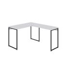 Mesa Em L Dynamica Office 120x140x75cm Branco Chess - Branco Chess -