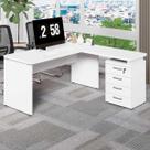 Mesa em L Escritório 1,50m Gaveteiro 4 Gavetas Pé Painel F5 Mesa em L Escritório 1,50m Gaveteiro 4 Gavetas Pé Painel F5