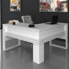 Mesa em L Escrivaninha Home Office Tecno Branco Mesa em L Escrivaninha Home Office Tecno Branco