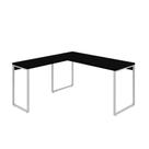 Mesa Em L Kuadra Diretor 150x150x75cm Preto ônix - Preto ônix -