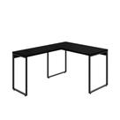 Mesa Em L Kuadra Office 120x150x75cm Preto ônix - Est.preta Preto ônix - Est.preta Mesa Em L Kuadra Office 120x150x75cm Preto ônix - Est.preta Preto ônix - Est.preta