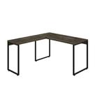 Mesa Em L Kuadra Office 135x150x75cm Carvalho Dark - Carvalho Dark -