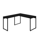 Mesa Em L Kuadra Office 135x150x75cm Preto ônix - Preto ônix -
