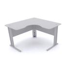 Mesa em l p/ escritório 120x120 pandin maxxi - cinza