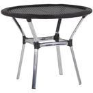 Mesa Emily Com o Tampo Tramado em Alumínio Para Área, Jardim Trama Original