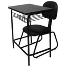 Mesa Escolar Com Cadeira De Escritório Mesa Escolar Preto