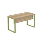 Mesa Escritório 1500x700x750mm M150/70pe40tub Noce Naturalle/Verde Miró