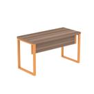 Mesa Escritório 1700x700x750 M170/70pe40tub Walnut/Laranja Picasso Mesa Escritório 1700x700x750 M170/70pe40tub Walnut/Laranja Picasso