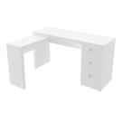 Mesa Escritório 3 Gavetas 136x74,5x113 cm Branco Tecnomobili