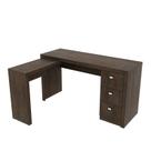 Mesa Escritório 3 Gavetas 136x74,5x113cm Rústico Tecnomobili