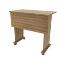 Mesa Escritório Dobrável com Rodizio Home Office Tecnomobili MDP Amendoa