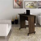 Mesa escritório dobrável com rodizio home office tecnomobili me4117 mdp rustico