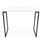 Mesa Escritório Estilo Industrial Branco Preto 90x43 Vintage