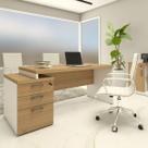 Mesa Escritório Extensível 170cm a 192cm 3 Gav. Pé Painel F5