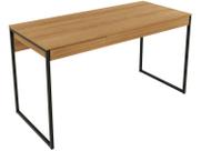 Mesa escritorio ME4156 Amendoa/Preto - Tecno Mobile