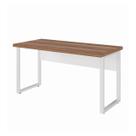 Mesa Escritório PÉ QUADRO 1,20x0,60m -S/ Gavetas - NOGAL SEVILHA / BRANCO 34303