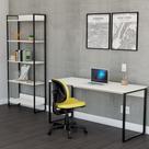 Mesa Escritório Reta 150cm Martinucci Iron IRMR1560BBP Home Office Branca Mesa Escritório Reta 150cm Martinucci Iron IRMR1560BBP Home Office Branca